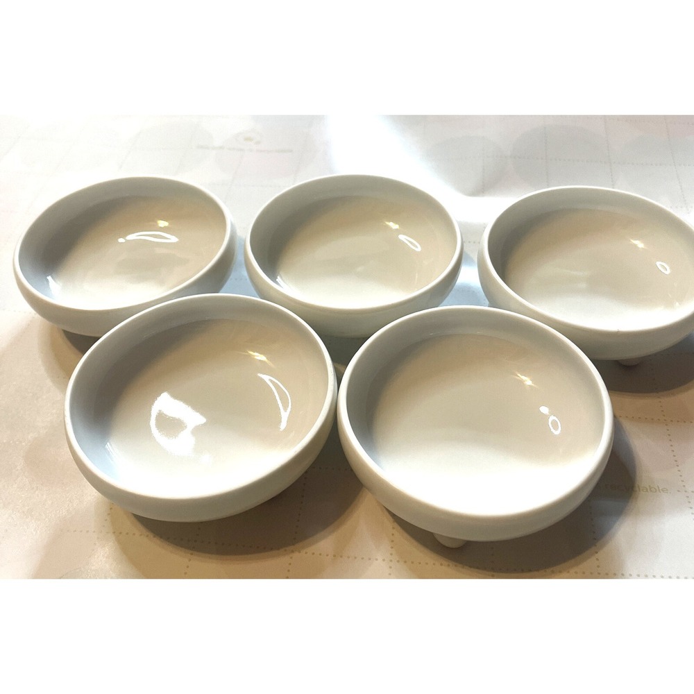 Nut Sauce Candy Footed Bowl WHITE Set O & EG  Antique Royal Austria  5 pieces